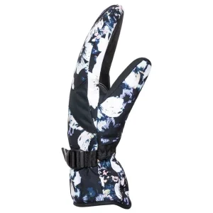 ROXY JETTY MITT TRUE BLACK BLACK FLOWERS 23 7