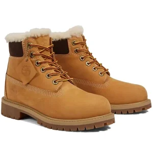 TIMBERLAND 6 IN PREMIUM WP SHEARLING LINED BOOT JR WHEAT 22 11
