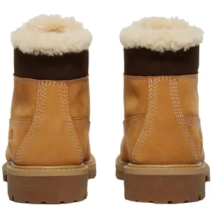 TIMBERLAND 6 IN PREMIUM WP SHEARLING LINED BOOT JR WHEAT 22 13