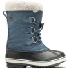 SOREL CHILDRENS YOOT PAC NYLON WP UNIFORM BLUE/BLACK 23 19